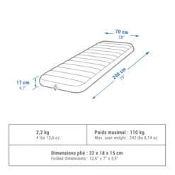 Quechua Inflatable Camping Mattress Air Comfort 70 Cm 1 Person -Outdoor Camping Shop k0c53e20e218be76082606211ba3a6ebc