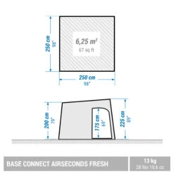 Quechua 6 Person Inflatable Camping Shelter -Outdoor Camping Shop k62146d9c06fc868e43a84ebe4a210b04
