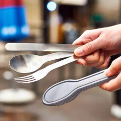 Black+Blum Stainless Steel Cutlery Set With Case Grey -Outdoor Camping Shop k6e8860304869fc8c8346ff2f981f5405