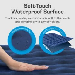 Single Camping Air Bed – Navy/White -Outdoor Camping Shop k769a28be83a2efead55da41c8ba034e9