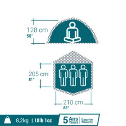 Quechua 3 Man Blackout Tent - 2 Seconds Easy F&B -Outdoor Camping Shop kb7bf48b44854914f9637a5bcff3f3f34