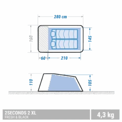 Quechua 2 Man Pop-Up Blackout Tent -Outdoor Camping Shop kcf2c9030ab0750086bd2abc7141f72e7