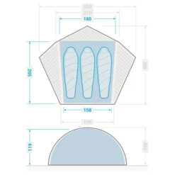 3 Man Dome Trekking Tent - MT900 -Outdoor Camping Shop kd820af0f861d344440f1cee721775940