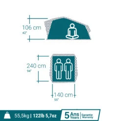 Quechua Roof Tent MH500 Fresh & Black 2P -Outdoor Camping Shop ke90fc7ebad508388361432c5420b6254